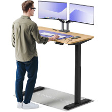 (120x60cm, Black/Oak) Standing desk Desktronic HomeOne - 120x60cm - Height adjustable - Electric - Double engine - Smart control