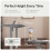 (Grey) Electric standing desk frame HomeOne - Height adjustable - Double engine - Smart control 6