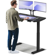 (120x60cm, Black/Black) Standing desk Desktronic HomeOne - 120x60cm - Height adjustable - Electric - Double engine - Smart control