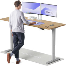 (200x80cm, Oak/Grey) Standing desk Desktronic HomePro - 200x80cm - Height adjustable - Electric - Double engine - Smart control