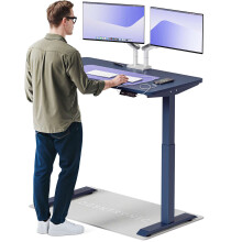 (120x60cm, Blue/Blue) Standing desk Desktronic HomeOne - 120x60cm - Height adjustable - Electric - Double engine - Smart control