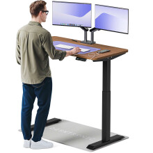 (120x60cm, Black/Walnut) Standing desk Desktronic HomeOne - 120x60cm - Height adjustable - Electric - Double engine - Smart control