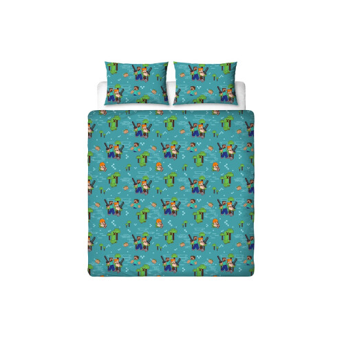 Minecraft (Double) Minecraft Level Up Duvet Cover and Pillowcase Set