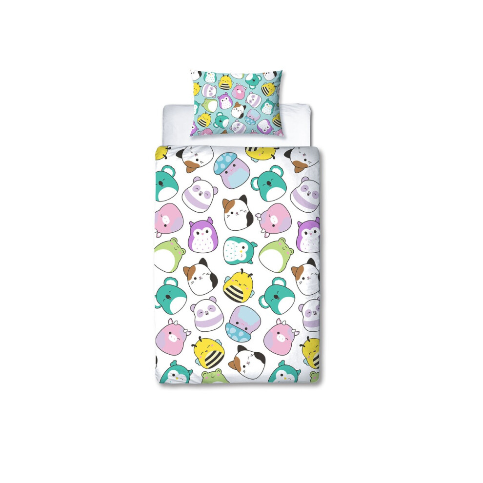 Squishmallows Happy Single Duvet Cover And Pillowcase Set