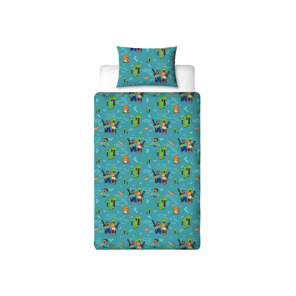 Minecraft (Single) Level Up Duvet Cover And Pillowcase Set