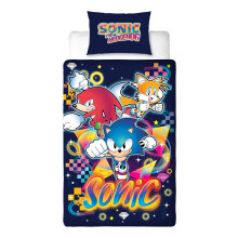 Sonic the Hedgehog Liquid Single Duvet Cover and Pillowcase Set