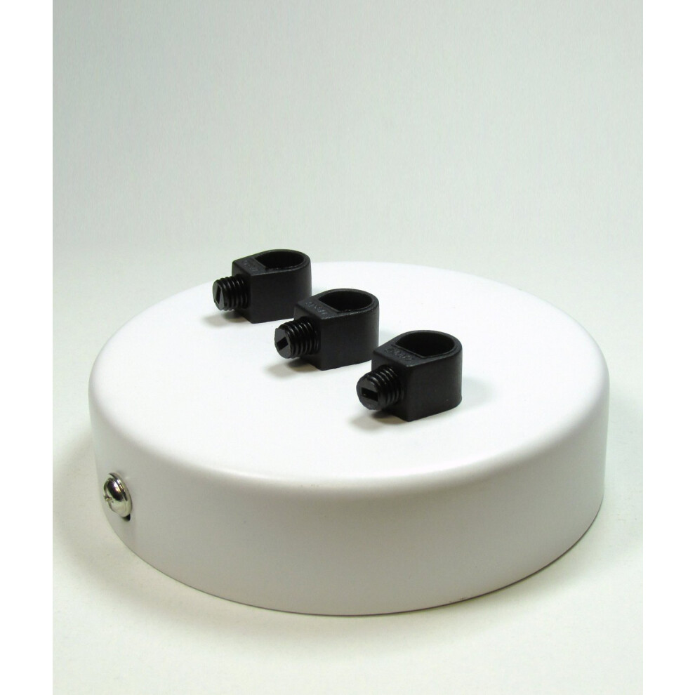3 Point Multi Drop Outlet Ceiling Rose | Brilliant White 706795007414