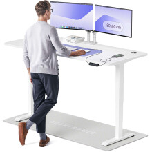 (180x80cm, White/White) Standing desk Desktronic HomePro - 180x80cm - Height adjustable - Electric - Double engine - Smart control