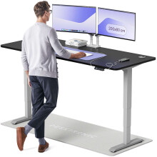 (200x80cm, Grey/Black) Standing desk Desktronic HomePro - 200x80cm - Height adjustable - Electric - Double engine - Smart control