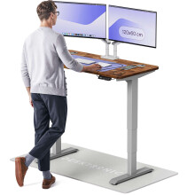 (120x60cm, Walnut/Grey) Standing desk Desktronic HomePro - 120x60cm - Height adjustable - Electric - Double engine - Smart control