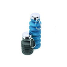 Joie Collapsible Water Bottle On The Go for Backpacking, Hiking, Camping, and Sports, BPA Free, Silicone, Reusable and Includes Carabiner for Water