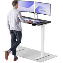 (120x60cm, White/Black) Standing desk Desktronic HomePro - 120x60cm - Height adjustable - Electric - Double engine - Smart control