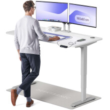 (160x80cm, Grey/White) Standing desk Desktronic HomePro - 160x80cm - Height adjustable - Electric - Double engine - Smart control