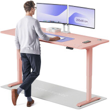 (200x80cm, Pink/Pink) Standing desk Desktronic HomePro - 200x80cm - Height adjustable - Electric - Double engine - Smart control