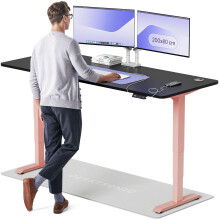 (200x80cm, Pink/Black) Standing desk Desktronic HomePro - 200x80cm - Height adjustable - Electric - Double engine - Smart control