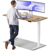 (160x80cm, Oak/White) Standing desk Desktronic HomePro - 160x80cm - Height adjustable - Electric - Double engine - Smart control