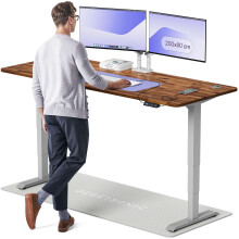 (200x80cm, Walnut/Grey) Standing desk Desktronic HomePro - 200x80cm - Height adjustable - Electric - Double engine - Smart control