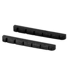 Guitar Nut Bone 6 Strings Electric Replacement for Strat Black Pre Slotted