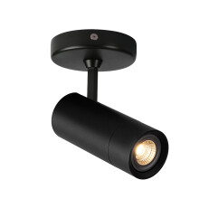 Aisilan Single Spotlight in Matt Black Dimmable Adjustable Spot Lights Indoor GU10 Rotatable Individual Spotlights for Ceiling or Wall Mounted (LED 7W