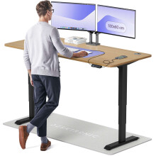 (180x80cm, Oak/Black) Standing desk Desktronic HomePro - 180x80cm - Height adjustable - Electric - Double engine - Smart control
