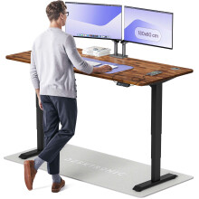 (180x80cm, Walnut/Black) Standing desk Desktronic HomePro - 180x80cm - Height adjustable - Electric - Double engine - Smart control