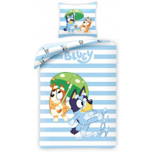 Bluey Stripe Single Duvet Cover and Pillowcase Set - European Size