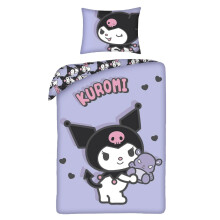 Hello Kitty Kuromi Sanrio Single Duvet Cover and Pillowcase Set - European Size