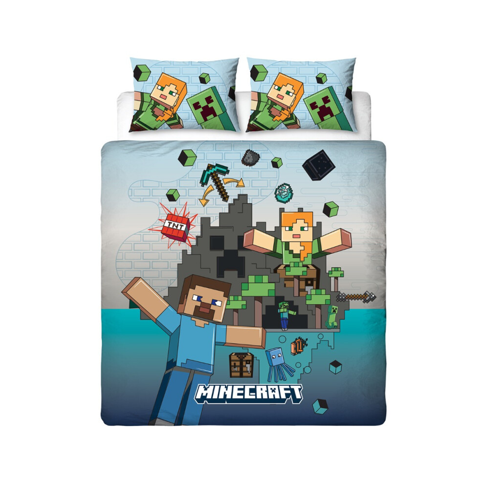 Minecraft Levels Duvet Cover And Pillowcase Set