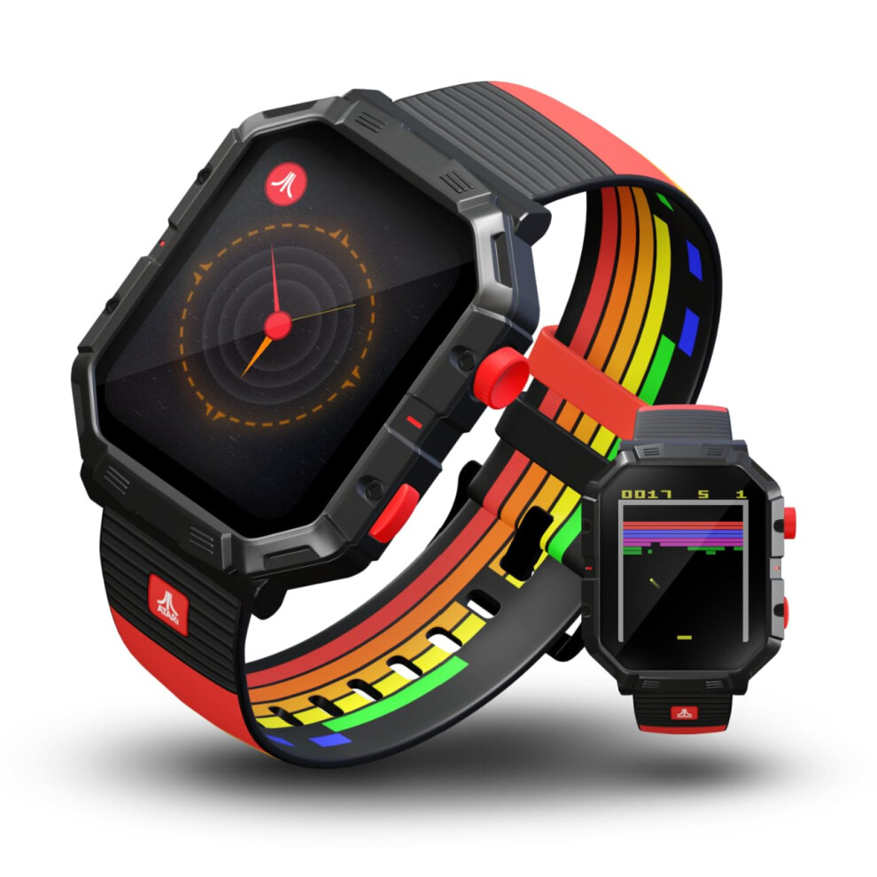 Atari 2600? My Play Watch ? Retro Gaming Smartwatch With Selective Tech, Non-Connected, Built-In Centipede?, Pong?, Missile Command?, Super Breakout?, 860013393403