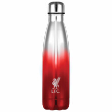 Liverpool FC Water Bottle Stainless Steel Metallic Flask Ombre Bottle Official Merchandise