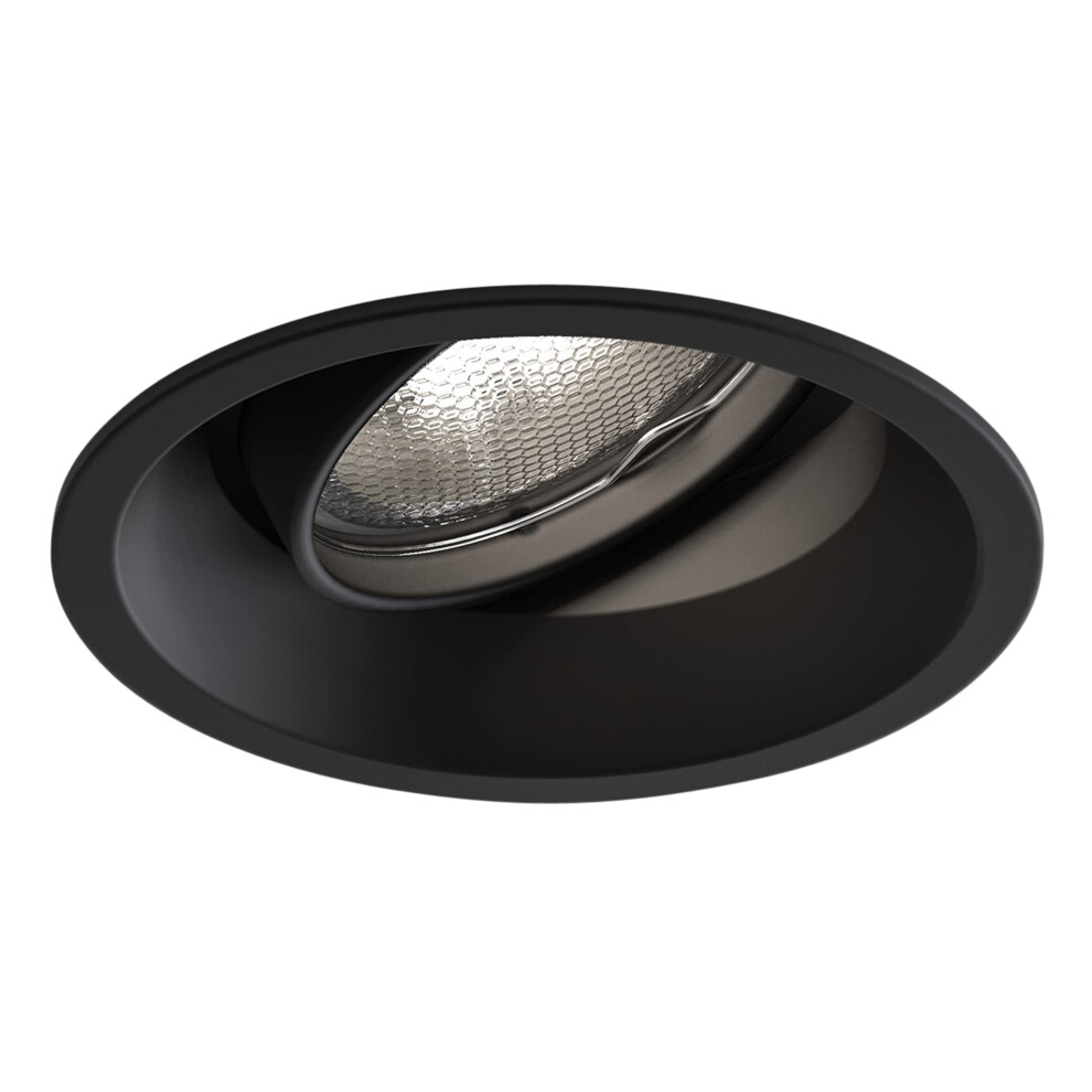 Astro Minima Round Adjustable Indoor Downlight (Matt ), Gu10 Lamp, Designed In Britain - 1249016 - 3 Years Guarantee Black