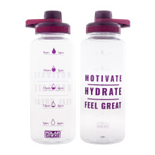 Polar Gear 1.2L Motivational Water Bottle With Straw -SK BPA Free With Time Markings ? Running, Sports Bottle - Reusable Bottle for Work, School,