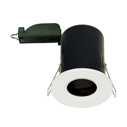 Luceco Luceco Fixed Fire Rated GU10 Downlight Supplied Less lamp, Aluminium, GU10, White