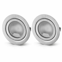 ADAKAT Pack of 2 Full Metal Recessed Spotlights G4 12 V Glass Cover