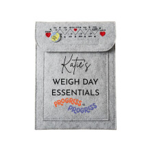 Maisie Moo Gifts Limited Personalised Weigh Day Essentials Progress Is Progress Slimming Weigh In Book Club Meeting Felt Pouch Bag Holder
