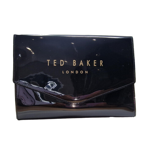 Ted Baker Ted Baker Abbiay Branded envelope clutch Pouch in Black 1