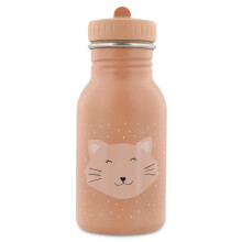 Trixie Drinking Bottle - Mrs. Rabbit - 350ml Stainless Steel Water Bottle for Kids - Pink - Leakproof - Eco-Friendly and BPA-Free