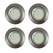 Marvix 4 x LED Spot Lights 12V Tilting Lens 3W Dimmable Cool White 6000k Directional Recessed Downlights For Motorhome Caravan Boat