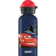 Sigg - Aluminium Water Bottle For Kids - KBT Cars Speed (Disney) - Leakproof - Lightweight - BPA Free - CO2 Partner Certified - School & Sports - Dark