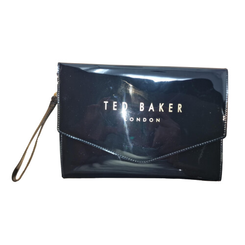 Ted Baker Ted Baker Abbiay Branded envelope clutch Pouch in Black