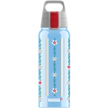 Sigg - Aluminum Water Bottle - WMB ONE Edelweiss - Climate Partner - Suitable For Carbonated Beverages - Leakproof & Lightweight - BPA Free - Blue -