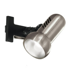 Eglo Clip on Reading Light Manhattan, clamp lamp for Bed and Desk, spot Light Made of matt Nickel Metal and Black Plastic, Lighting Clip with E27