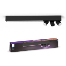Philips Hue Centris White and Colour Ambiance Smart Ceiling Bar Light, 3X SpotLights [GU10 Spot] with Bluetooth, Black. Works with Alexa, Google