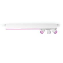 Philips Hue Centris White and Colour Ambiance Smart Ceiling Bar Light, 3X SpotLights [GU10 Spot] with Bluetooth, White. Works with Alexa, Google