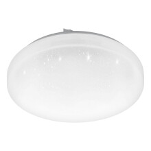 Eglo 97877 FRANIA-S Ceiling or Wall Light in White Steel and Crystal Effect