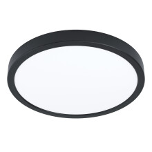 EGLO Fueva 5 LED Ceiling Light, Diameter 28.5 cm, 1-Bulb Surface-Mounted Light Made of Steel and a Plastic Light Surface, Ceiling Light in Black,