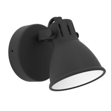 EGLO Seras 1 Ceiling Light 1 Bulb Industrial Modern Classic Steel Ceiling Spotlight Living Room Lamp in Black Kitchen Lamp Spot with GU10 Socket