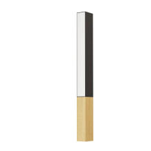 Eglo LED Wall Light Fixture Tudons, Minimalist Indoor lamp, Living Room and Bedroom Lighting, Spotlight Made of Black Metal and Natural Wood, Warm