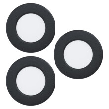Eglo Connect.z Set of 3 Smart Home recessed LED Bathroom spotlights Fueva 6-Z, ? 8.6 cm, ZigBee, app and Alexa Voice Control, RGB, Warm-Cold White,