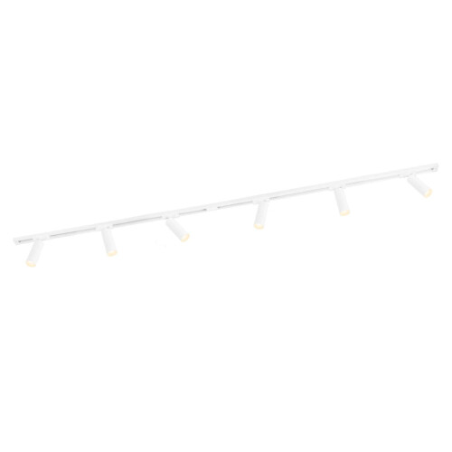 Ledvion - Track Lighting, 2m, 1-Phase, Without GU10 Light Source, White, 6 Spotlights, Ceiling Lights, gu10 led Bulbs, Kitchen Lights Ceiling,